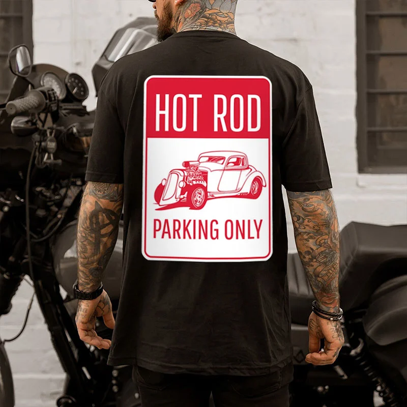 HOT ROD PARKING ONLY Classic Car Print Men's T-shirt