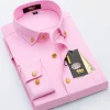 High-end business casual solid color no-iron anti-wrinkle shirt