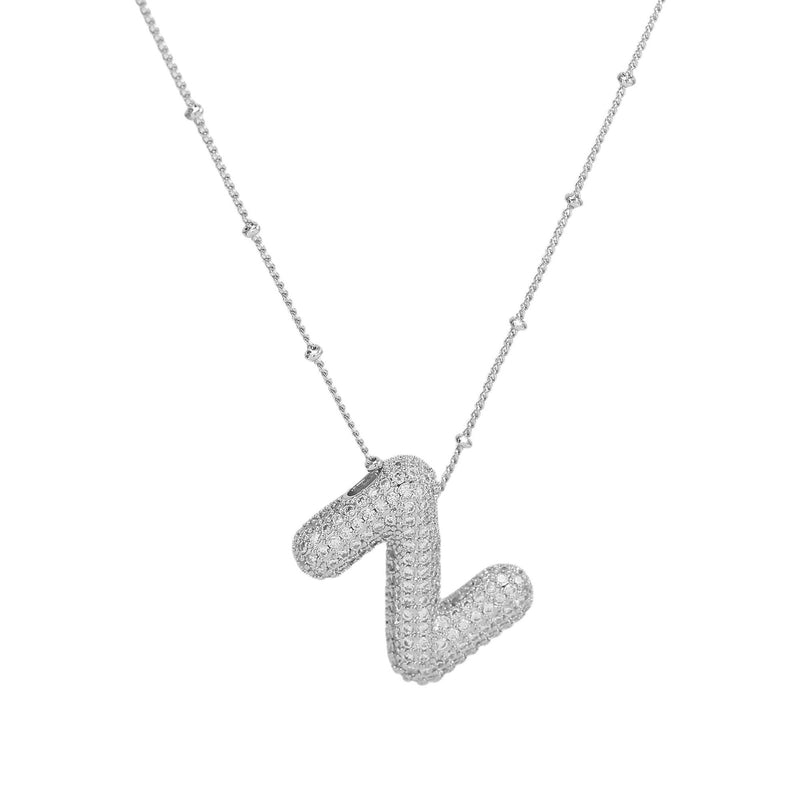 Casual Minimalist Letter Brass Plating Zircon Pendant Necklace 1 Piece