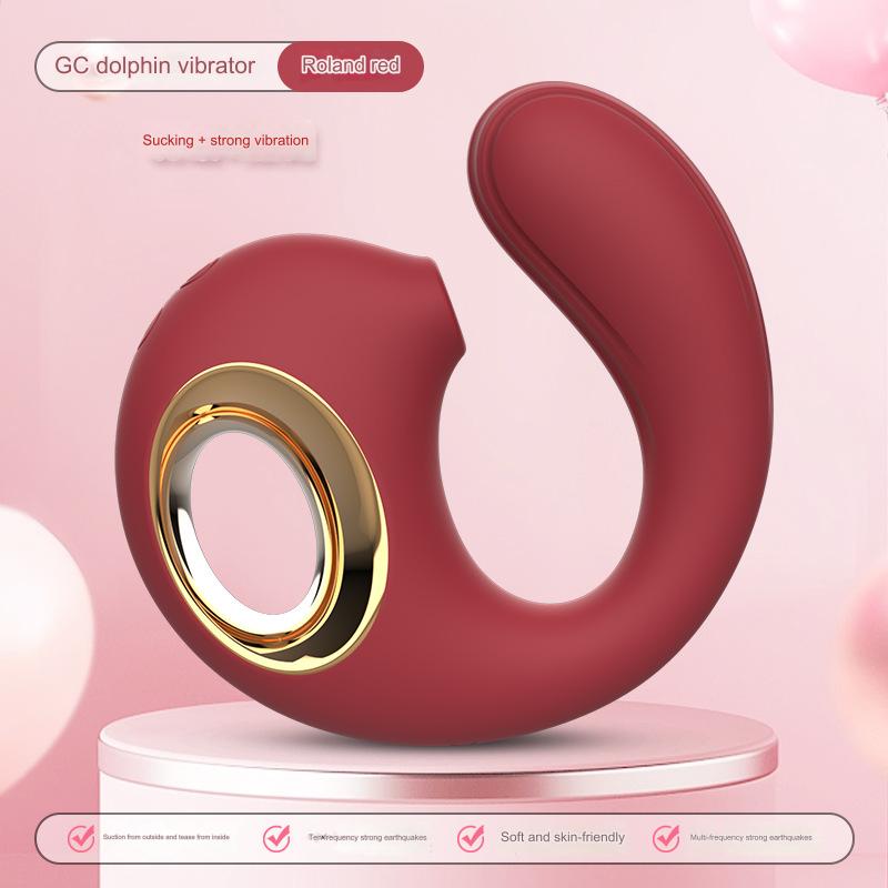 Dolphin Vibrator G-spot, Clitoris, And Labia Sucker 