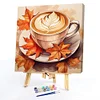 uk.everydayedeals Paint By Number - Oil Painting - Autumn Coffee(20*20cm)