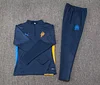 2024/2025 Olympique de Marseille Half-Pull Training Suit Royal Blue Football Jersey 1:1 Thai Quality