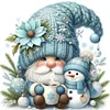 Blue Dryad And Snowman-11CT Counted Cross Stitch 40*40cm/15.75*15.75in