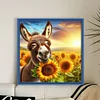 Donkey And Sunflower - 11CT Stamped Cross Stitch - 40*40cm - Animal