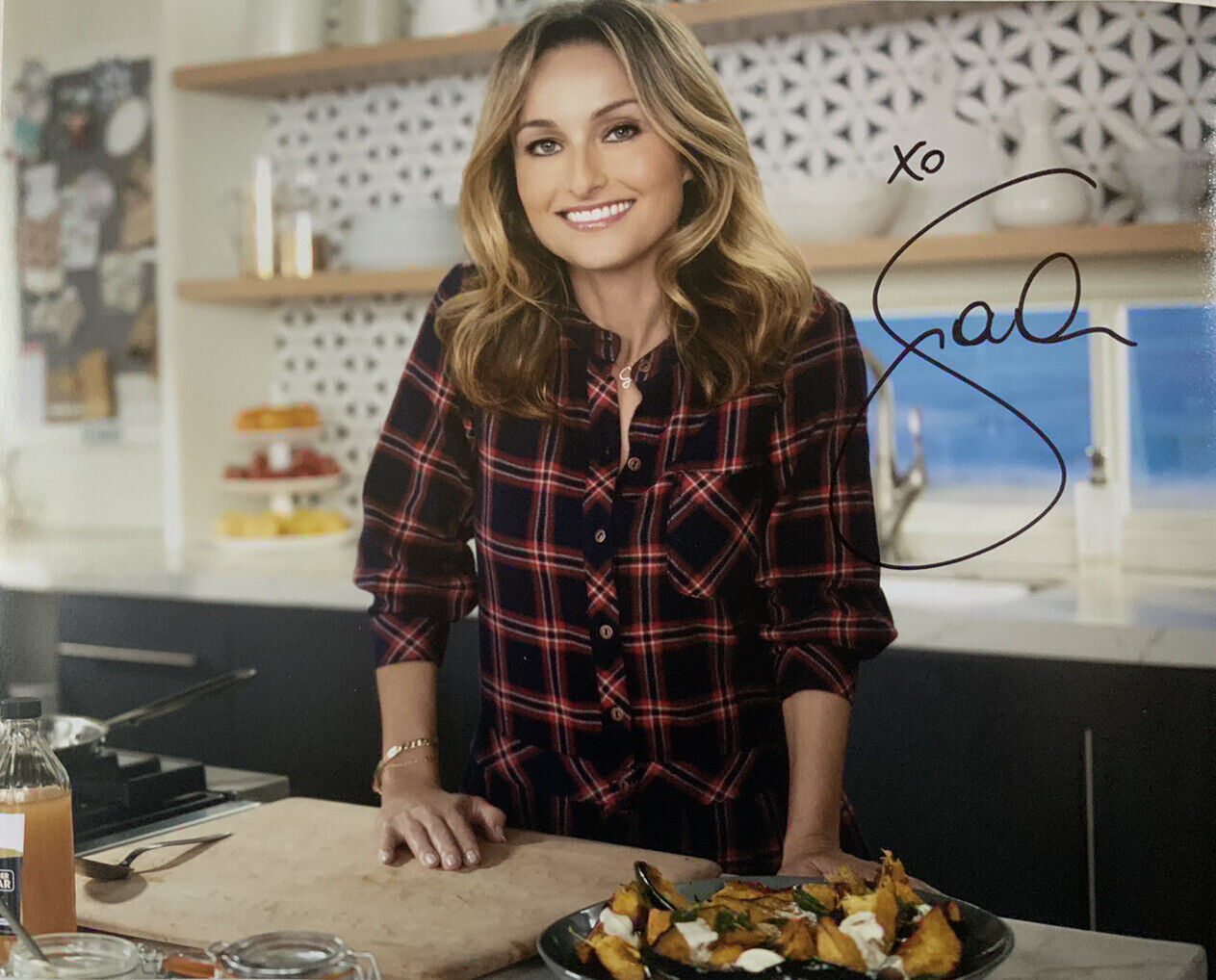 GIADA DE LAURENTIIS HAND SIGNED 8x10 Photo Poster painting SEXY CHEF AUTHENTIC AUTOGRAPH COA