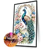 Diamond Painting-DIY Full Round Drill Stained Glass Peacock(70*40 CM)