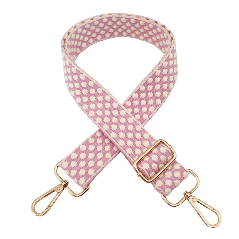 Polyester Cotton Color Block Bag Strap