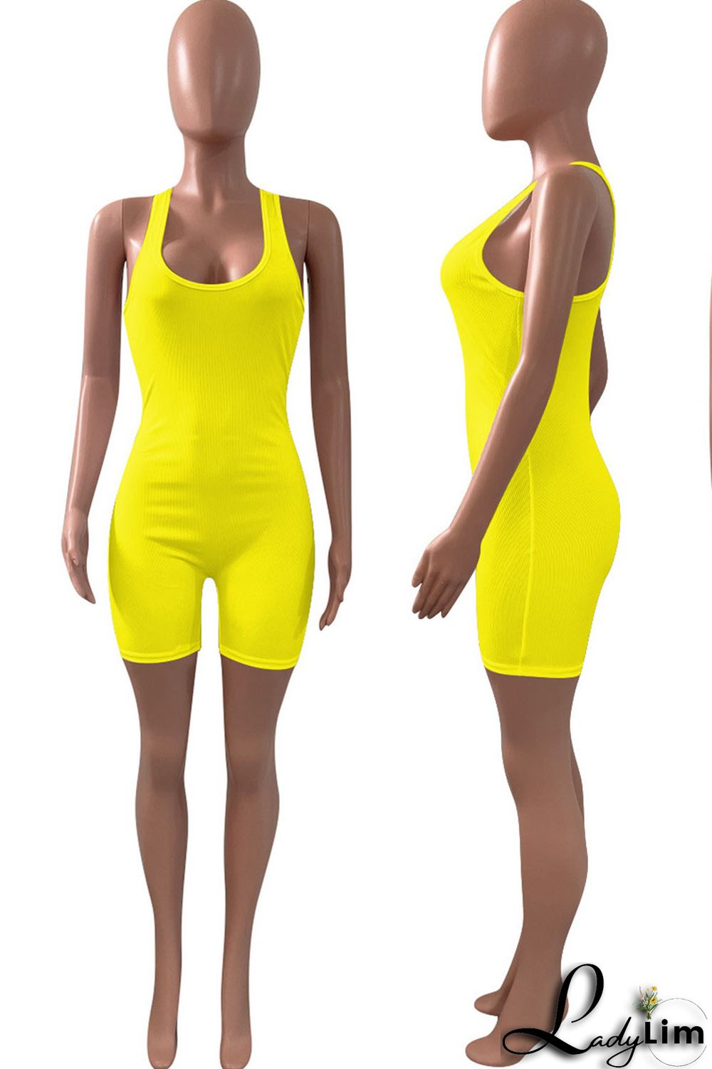 Black Casual Sportswear Solid Split Joint U Neck Regular Jumpsuits