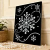 DIY Pearl Painting Snowflake for Home Wall Decor with Frame(40*30cm)