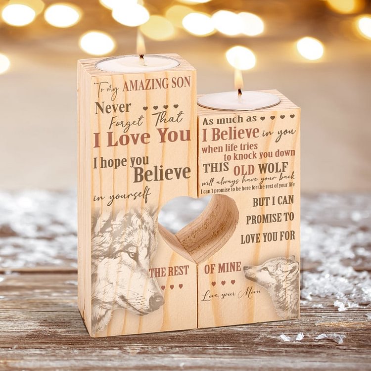 To My Amazing Son - Never Forget That I Love You - Candle Holder