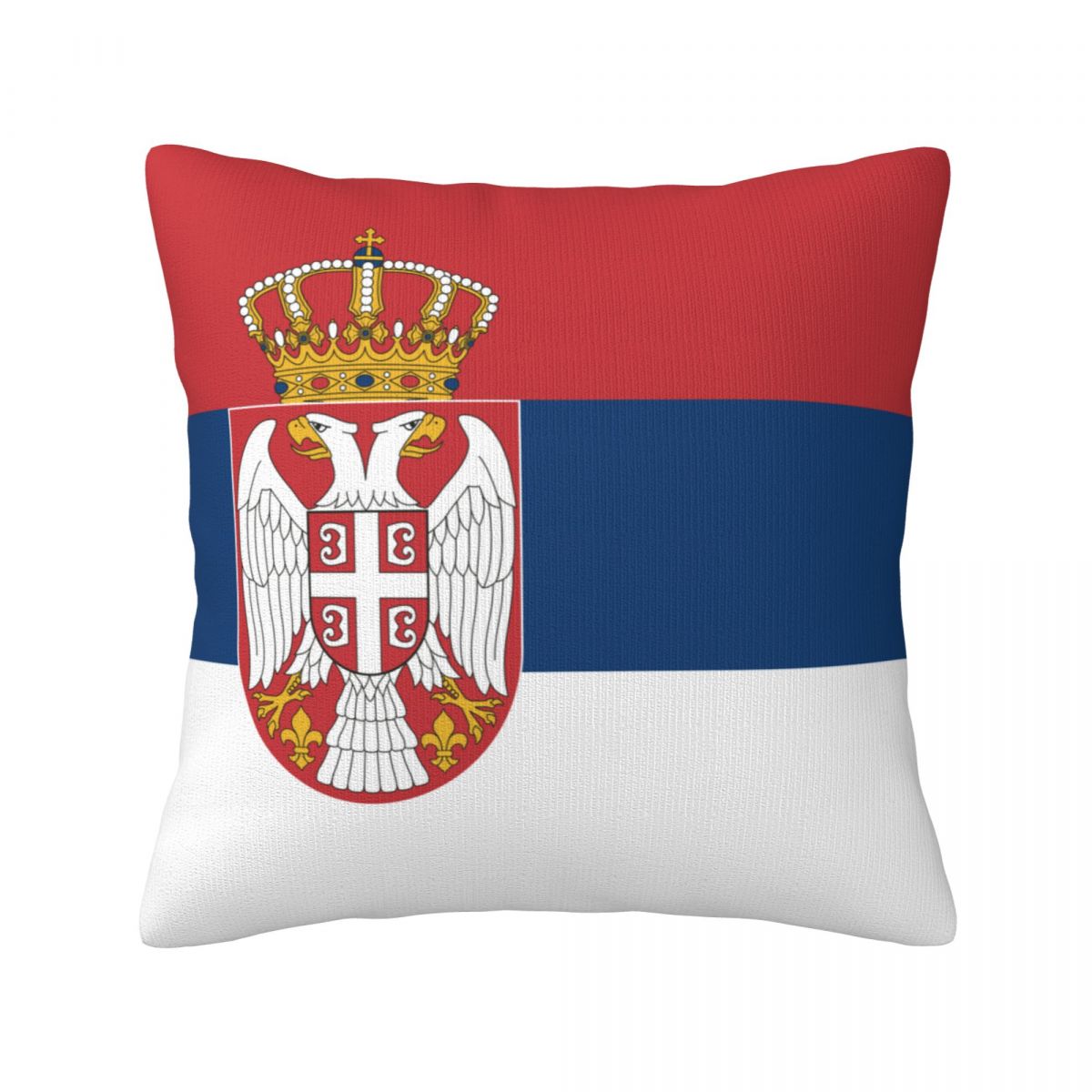 Serbia Flag Short Plush Cushion for Home Decor