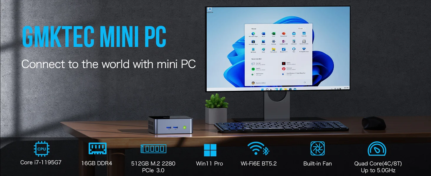 11th Gen Intel Core i7 1195G7 Mini PC--NucBox M2 Pro