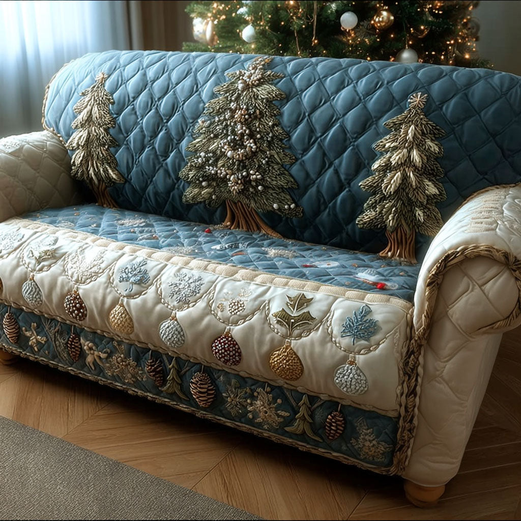 Winter Pine Magic Quilted Sofa Cover NCU0PT10601 everthome