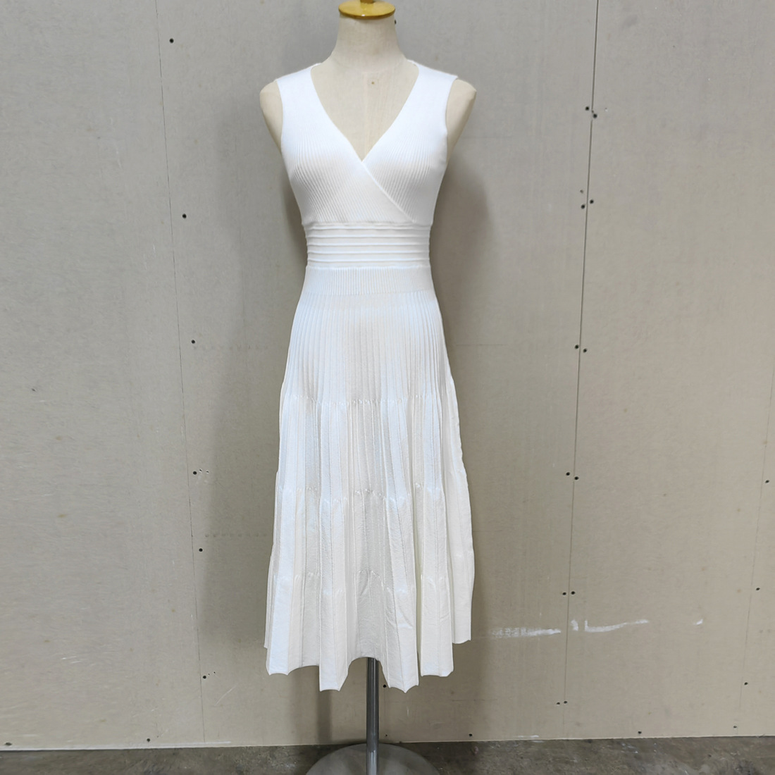 Ootddress Knit V-Neck For Women Maxi Dress Y2k Backless Fashion Knitwear Party Dress Casual Baggy High Waist Summer Female Dress