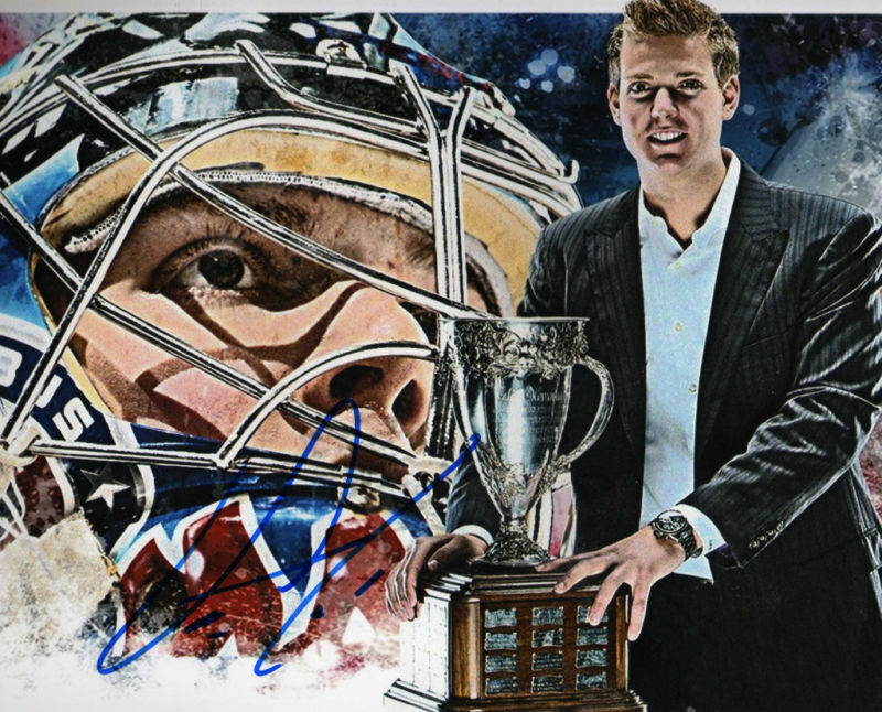 STEVE MASON COLUMBUS BLUE JACKETS SIGNED 8x10 Photo Poster painting 1