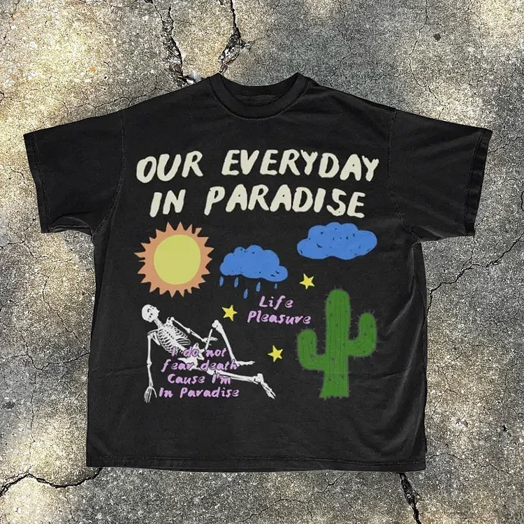 Our Everyday In Paradise Print T-Shirt
