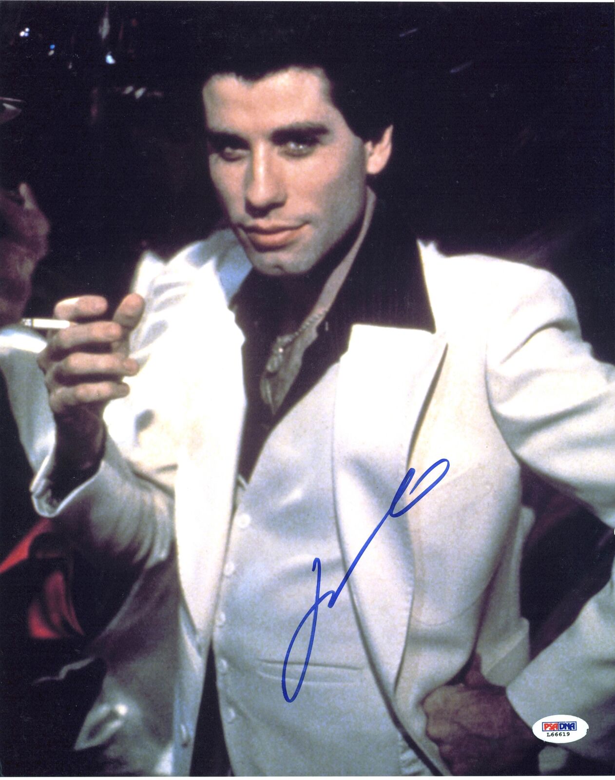 John Travolta Saturday Night Fever Authentic Signed 11X14 Photo Poster painting PSA/DNA #L66619