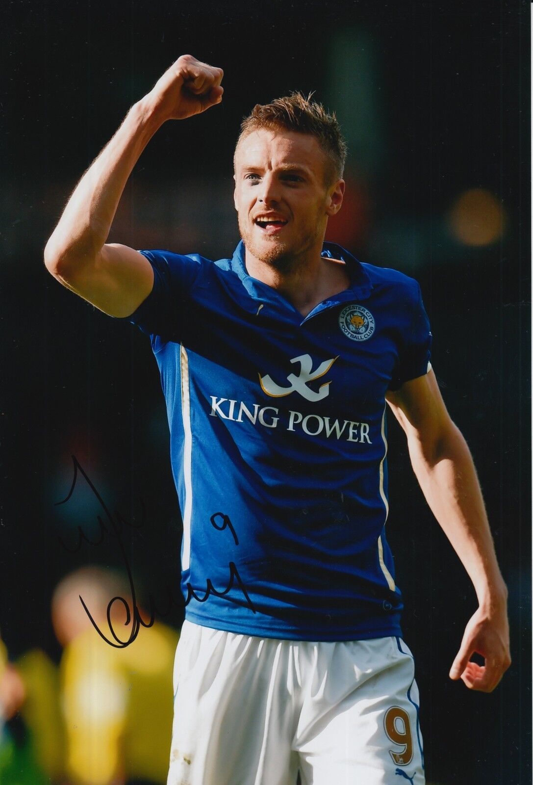 LEICESTER CITY HAND SIGNED JAMIE VARDY 12X8 Photo Poster painting 26.