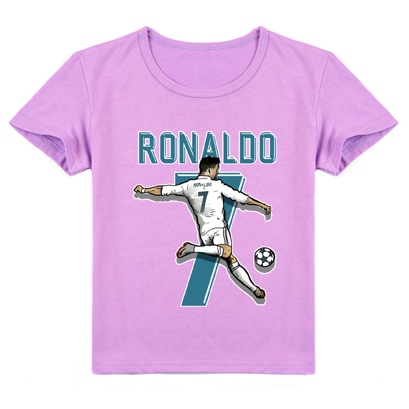 Mayoulove Kids' Cristiano Ronaldo Short Sleeve T-Shirt - Trendy Soccer Apparel for Boys & Girls - Sports Fan Gear-Mayoulove