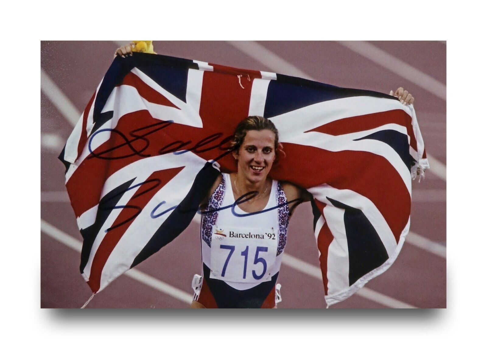 Sally Gunnell Signed 6x4 Photo Poster painting Olympic 400m Hurdles Track & Field Autograph +COA