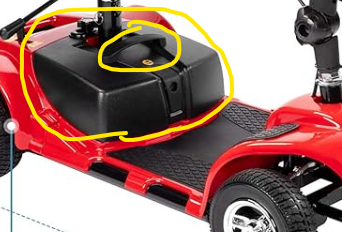 entire battery box without batteries and also the hardware and bolts that are needed to secure battery box down