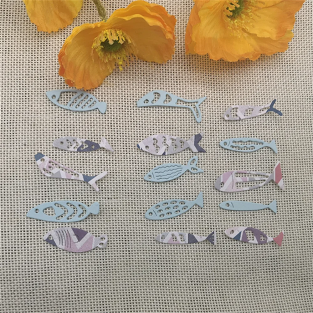Nigikala fish set diy Metal Cutting Dies Stencils For DIY Scrapbooking Decorative Embossing Handcraft Template