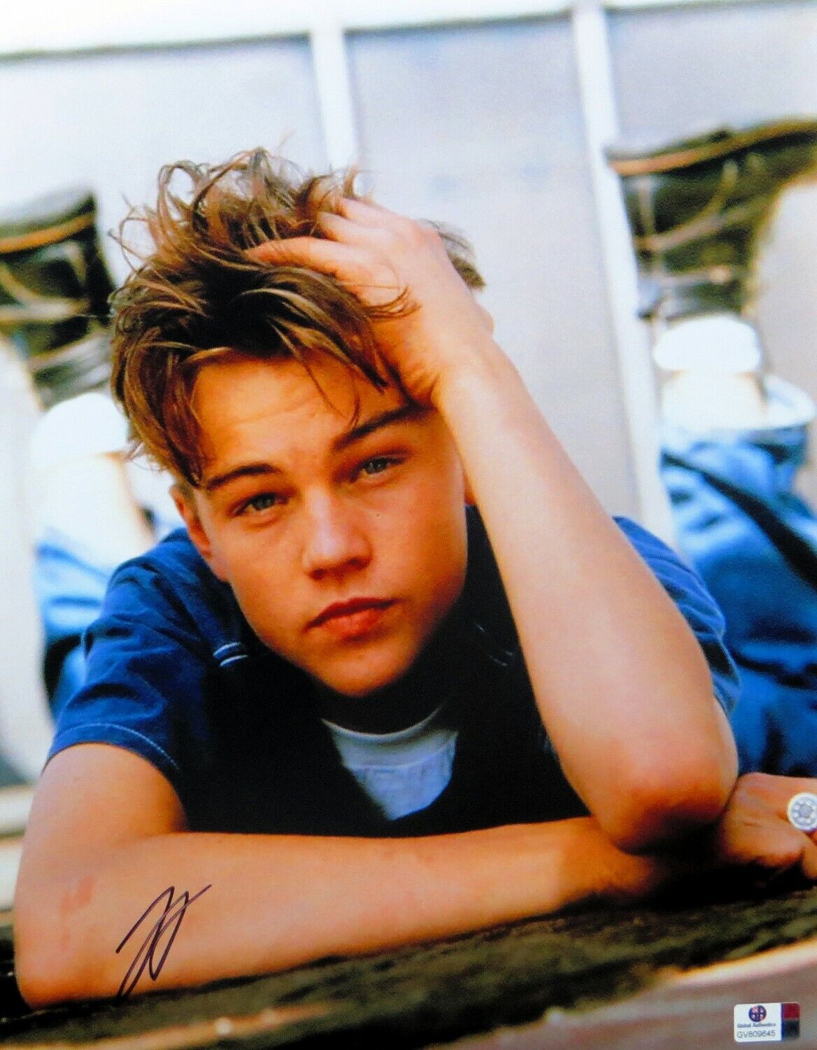 Leonardo DiCaprio Autographed 11X14 Photo Poster painting Vintage Photo Poster painting Young Child GV809645