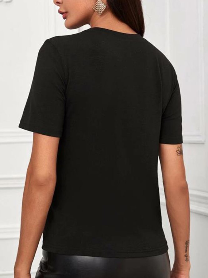 Black Cotton Shirts & Tops