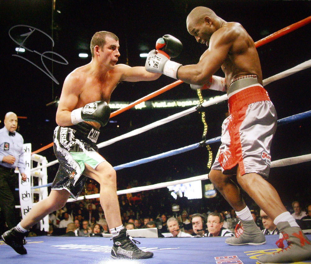 JOE CALZAGHE WORLD CHAMPION SIGNED 16x20 BOXING Photo Poster painting v HOPKINS COA PROOF WALES