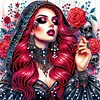 Diamond Painting-DIY Crystal Rhinestone Gothic Girl