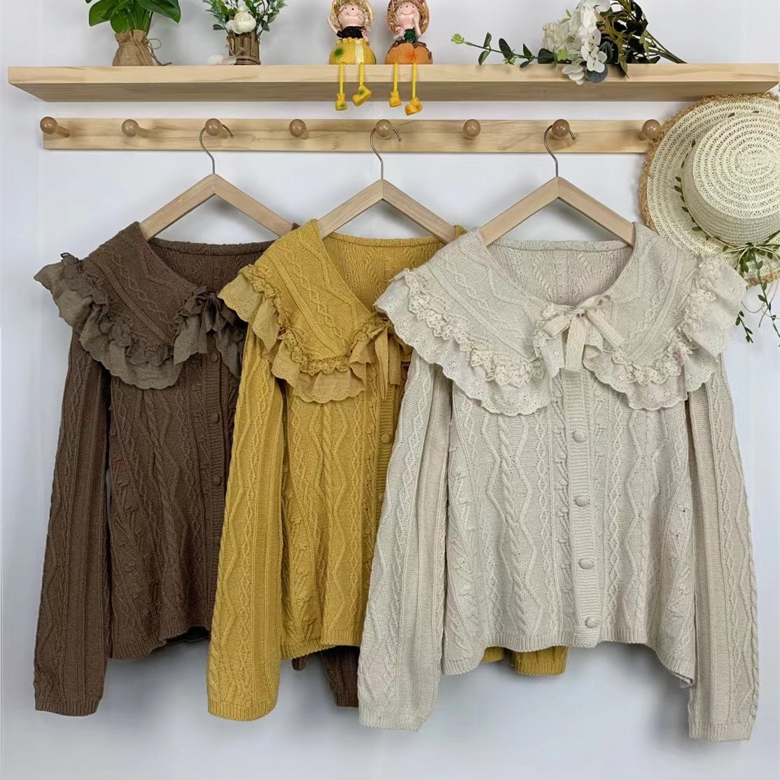 Chicfifth Sweater Women Winter Long Sleeve High Quality Autumn Vintage Top Knitted Cardigan