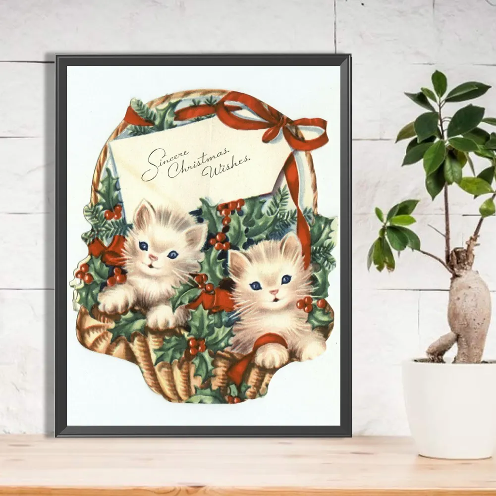 Diamond Painting - Full Round Drill - Cat Gift Bar(Canvas|30*40cm)