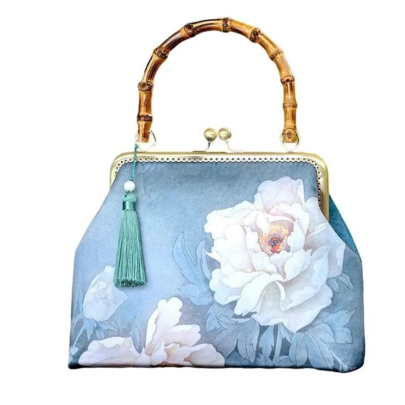 Floral pattern, hand-made Chinese Style Qipao bag