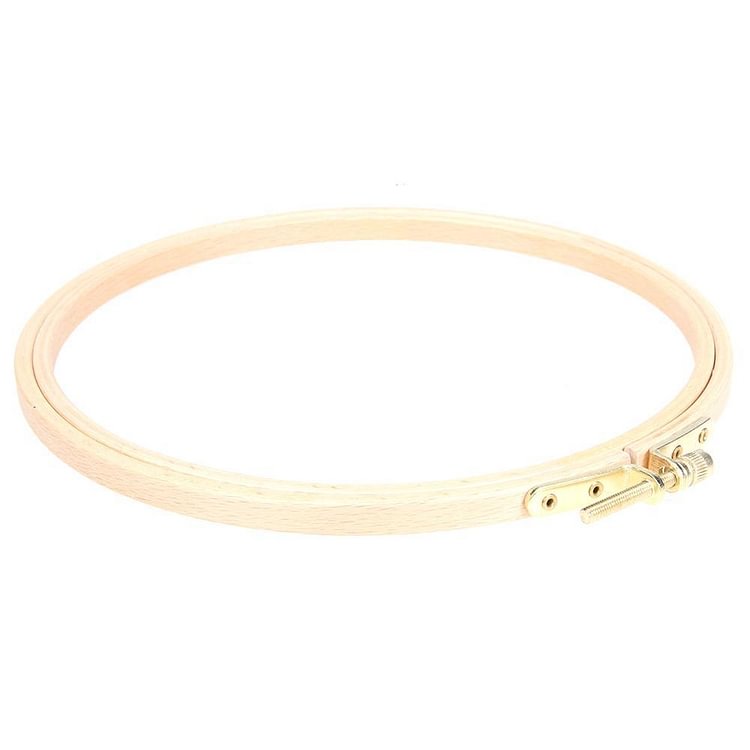 DIY Wooden Cross Stitch Frame Needlework Hoop Ring Embroidery Tool(18cm)