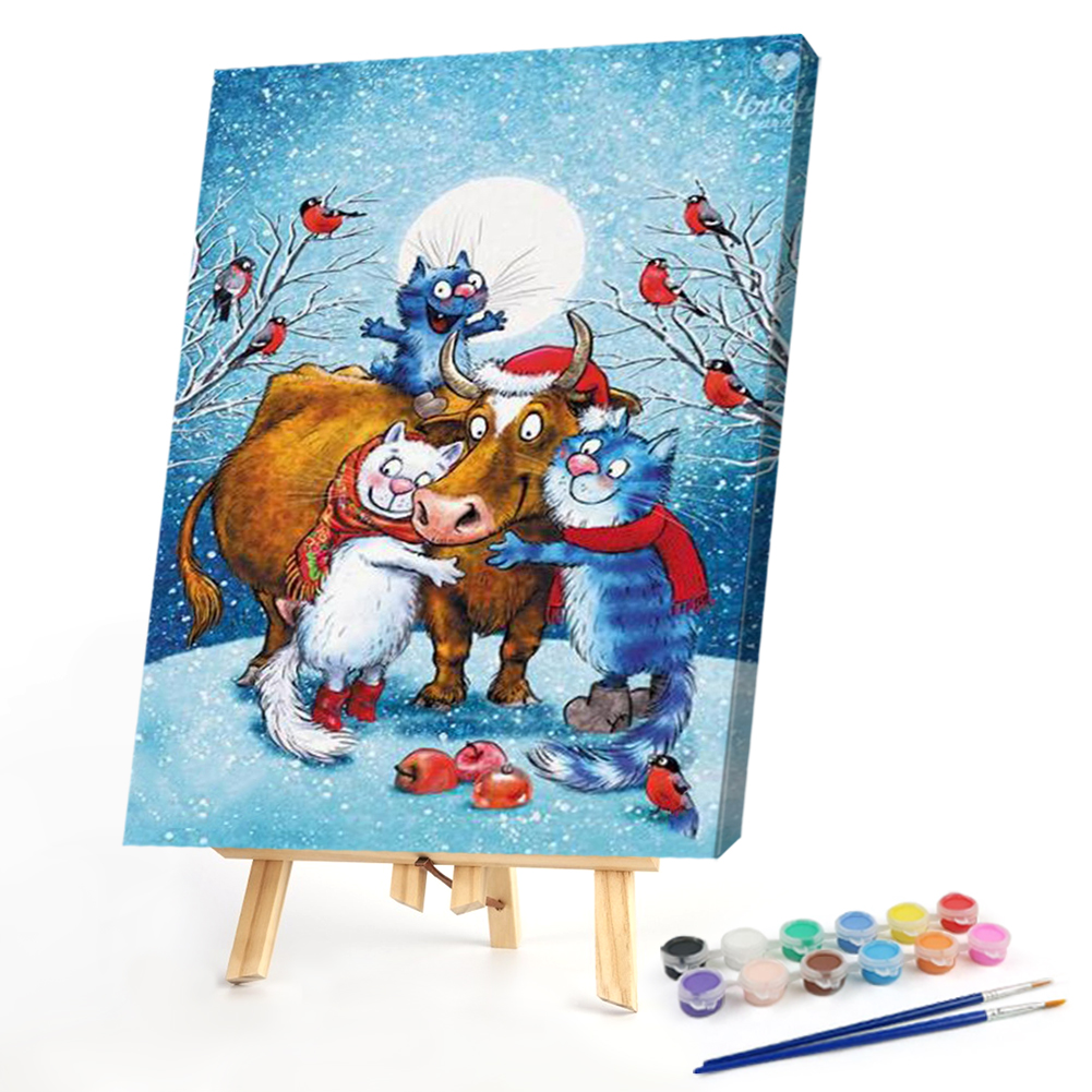 

40*50CM - Paint By Numbers - Blue Cat, 501 Original