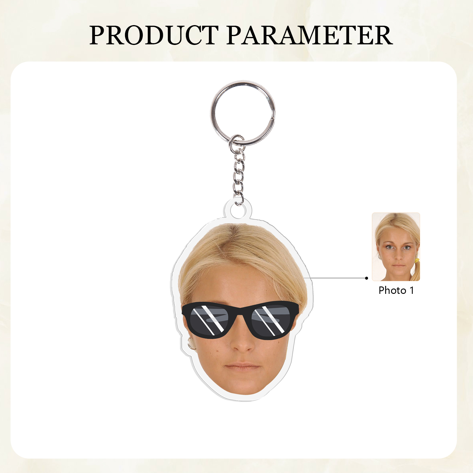 Custom Photo Acrylic Keychain Funny Keychain Personalised Gift for Him/Her-Jessemade AU