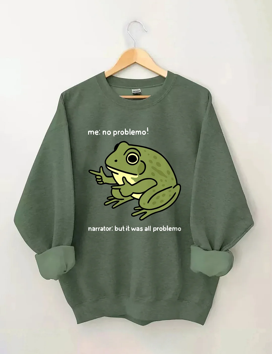 Funny Frog Me No Problemo Sweatshirt