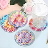 (US Local)[Upgrade]4Pcs Acrylic Special Shape Mandala DIY Waterproof Diamond Painting Coaster