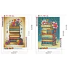 Promotion 2Pcs/set Diamond Painting-DIY Full Round Drill Flower and Book(30*40 CM)