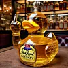 Prank Duck Glass Wine Bottle Middle Finger Whisky Dog Bottle Decanter for Bar