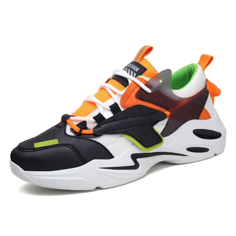 Men's Fashion Sneakers Breathable Running Sport Shoes Outdoor Men Sneakers Shoes Light Weight Rubber Multicolor Footwear JG