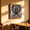 Floral Butterfly Black Lady Special Shaped 5D DIY Partial Drill Diamond Art Kit 30x30cm Diamonds Dots Gem Art Kits for Adults Home Decor