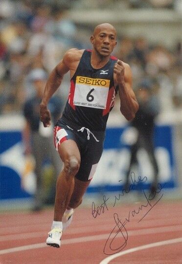 Frankie Fredericks genuine autograph signed 4x6