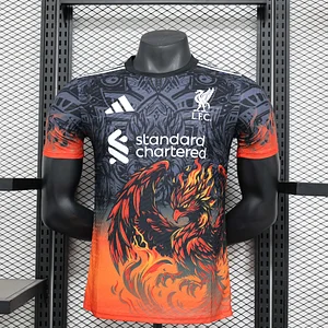 2024/2025 Player Version Liverpool Special Edition Black and Orange Football Shirt 1:1 Thai Quality