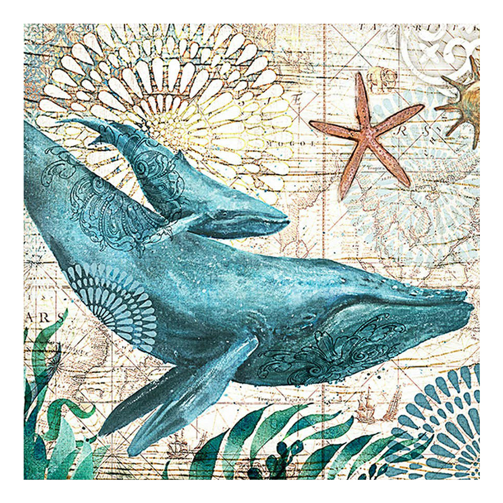 

Whale - Round/Square Drill Diamond Painting - 30*30CM, Round diamond 30*30cm, 501 Original