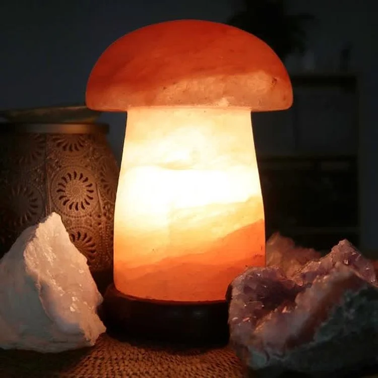 Olivenorma Mushroom Shape Himalayan Pink Salt Lamp