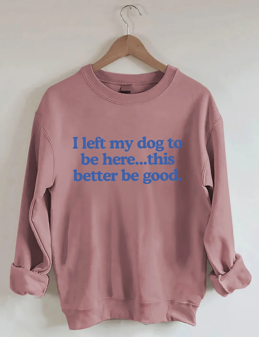 I Left My Dog To Be Here This Better Be Good Sweatshirt