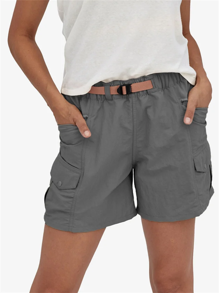 Multi Pocket Utility Cargo Shorts