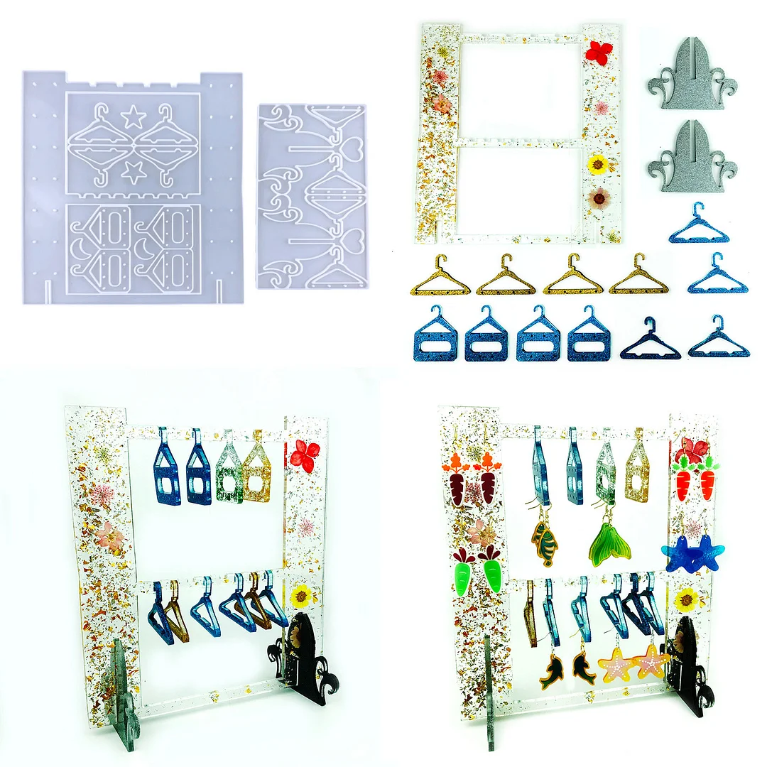 Resin Mold Set for Making Earrings Storage Rack