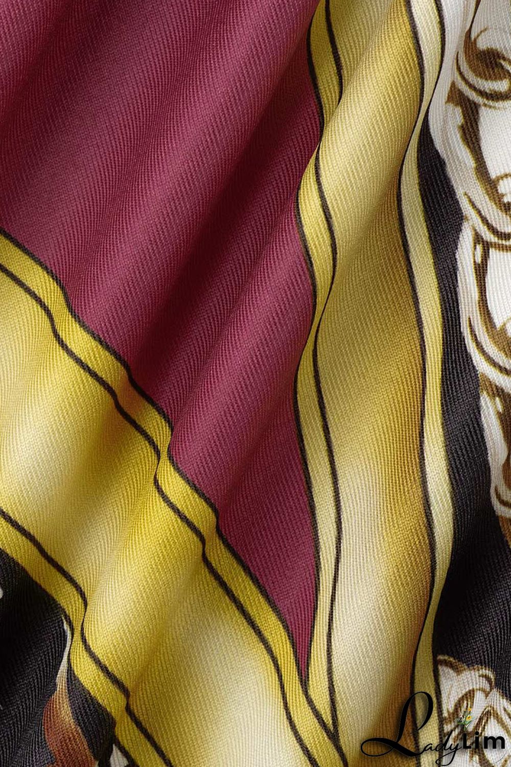 Pink Fashion Casual Print Bandage Patchwork V Neck Long Dress